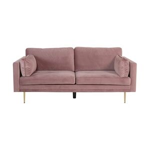 Boom Sofa 3 Personen velour rosa.