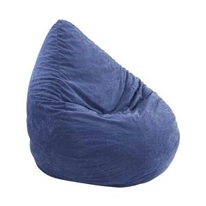 Sitzsack Sitzkissen Chillkissen BLAU Microvelour 90 x 60 x 60 cm