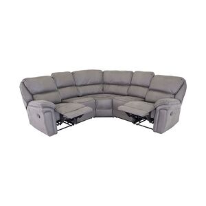 Saranda Sofa Ecksofa Recliner Kunstleder grau.