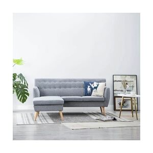 vidaXL Sofa in L-Form Stoffbezug 171,5 x 138 x 81,5 cm Hellgrau