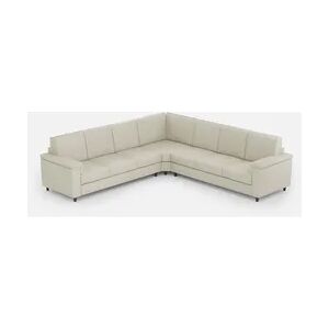 Marrak 3-Sitzer-Sofa (drei 60-cm-Sitze) + Ecksofa + 3-Sitzer-Sofa (drei 60-cm-Sitze), Außenmaße L.286x286, Milchfarbe