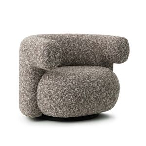 Normann Copenhagen - Burra Lounge Chair mit Rückdrehfunktion, braun (Zero 0110)