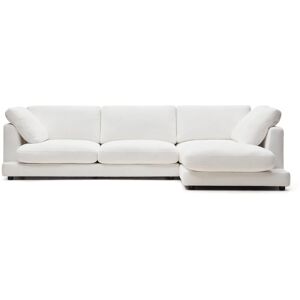 Gala 4-Sitzer-Sofa mit Chaiselongue rechts weiß 300 cm - Kave Home