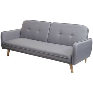 HHG - neuwertig] Schlafsofa 468, Couch Klappsofa Gästebett Bettsofa, Schlaffunktion Stoff/Textil 185cm grau - grey