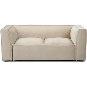 NV GALLERY 2-Sitzer-Sofa AUSTER - 2-Sitzer Sofa, Samt in Lafayette Taupe & schwarzes Holz, B180 - taupe