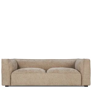 NV GALLERY 3-Sitzer-Sofa AUSTER - 3-Sitzer-Sofa, Tweed in Macchiato Taupe, B220 - Taupe / Schwarz