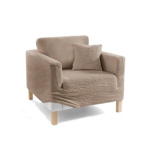 bonprix Husse mit Crincle Design - beige - Size: 1 (Sessel mit Armlehnen 80-100 cm)