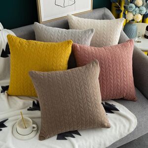 A Family Of Home Textiles Einfarbige, Gesteppte Kissenbezüge, Quadratisch, Für Sofa, Couch, Schlafzimmer, Auto, Zuhause, Dekorativer Kissenbezug Mit Reißverschluss