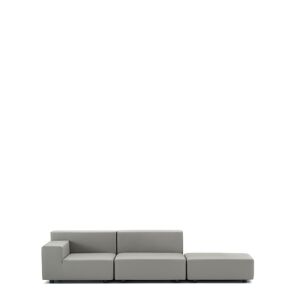 Kartell - Plastics Tech Fabric 2 Sitzer Sofa Pouf - grau