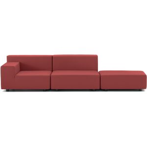 Kartell - Plastics Tech Fabric 2 Sitzer Sofa Pouf - rot