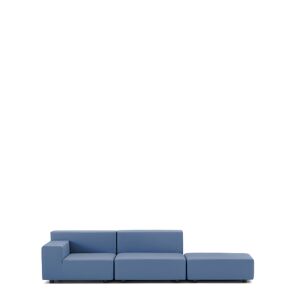 Kartell - Plastics Tech Fabric 2 Sitzer Sofa Pouf - blau