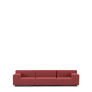 Kartell - Plastics Tech Fabric 3-Sitzer Sofa - rot