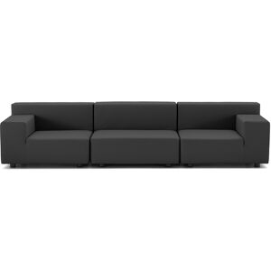 Kartell - Plastics Tech Fabric 3-Sitzer Sofa - schwarz