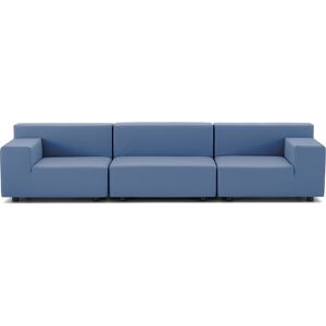 Kartell - Plastics Tech Fabric 3-Sitzer Sofa - blau