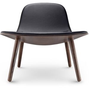 Eva Solo Abalone Loungesessel - oak smoked/leather black - Länge 80 cm - Höhe 73 cm - Breite 75 cm