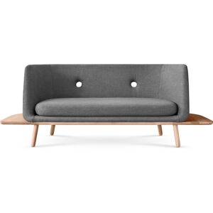 Eva Solo Phantom 2-Sitzer Sofa mit seitlichen Ablagen - oak nature/aurim joint 604 grey - Länge 209 cm - Höhe 81,5 cm - Tiefe 71 cm
