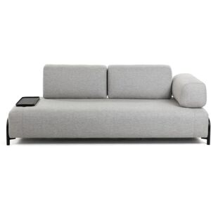 Kave Home Compo Babel 3-Sitzer Sofa mit kleinem Tablett - hellgrau - 232x98x82 cm