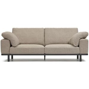 Kave Home Noa Grace 3-Sitzer Sofa mit Kissen - beige/schwarz - 230x100x94 cm
