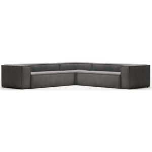 Kave Home Blok Lincoln 6-Sitzer Ecksofa - dunkelgrau/grau - 320x320x69 cm