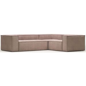 Kave Home Blok Lincoln 3-Sitzer Ecksofa modular - hellrosa/rosa - 290x230x69 cm