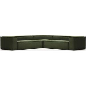 Kave Home Blok Lincoln 6-Sitzer Ecksofa - dunkelgrün/grün - 320x320x69 cm