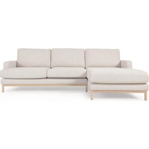 Kave Home Mihaela Presence 3-Sitzer Sofa mit Chaiselongue rechts - weiß - 264x154x88 cm