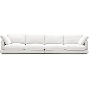 Kave Home Gala Secreto 6-Sitzer Sofa - reinweiß/weiß - 390x105x87 cm