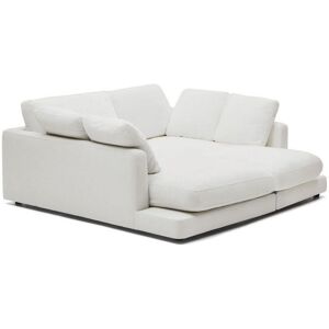 Kave Home Gala Secreto 3-Sitzer mit Doppel-Chaiselongue - reinweiß/weiß - 210x193x87 cm