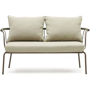 Kave Home Salguer 2-Sitzer-Sofa - braun/beige/grün - 135x70x64 cm