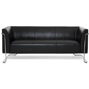 hjh OFFICE CURACAO   3-Sitzer - Lounge Sofa Schwarz