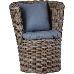 MiaMöbel Rattansessel 'Mega' 100% Baumwolle, Rattan Modern