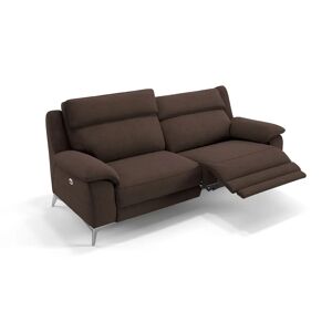 sofanella Designer Stoffsofa ALIANO 3-Sitzer Couch 204x95x100cm braun