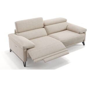 sofanella Stoff 3-Sitzer Relaxsofa CELANO 206x76x108cm grau