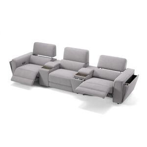 sofanella Kinosofa ARONA Relax Couch 3-Sitzer 341x97x97cm Grau