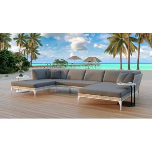 sofanella MALEDIVEN Gartenlounge Sunbrella Outdoor Gartengarnitur Sofa Couch  Grau