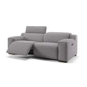 sofanella 3-Sitzer LORETO Stoff Sofa Relaxfunktion 204x76x104 grau