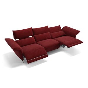 sofanella XXL Couch CUNEO Relaxsofa Stoff Couch 353x101x89cm rot