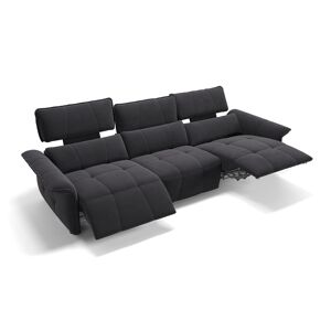 sofanella Bigsofa ADRIA 3-Sitzer Stoff Sofa 242x101x89cm grau