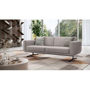 sofanella Designer Sofa Stoff 3-Sitzer MARETO Relax Couch Stoffsofa  Grau