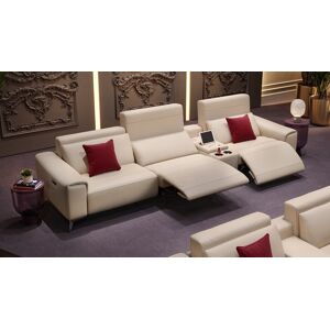 sofanella Home Design Leder 3-Sitzer Kinosofa BELLA Luxus Sofa 276x100x78cm Rot