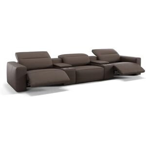 sofanella Kinocouch LENOLA 3-Sitzer Heimkinocouch Sofa 332x72x109cm Braun