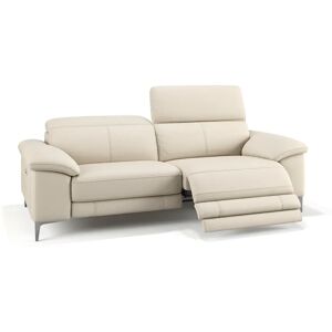 sofanella Ledercouch SIENA 3-Sitzer Sofa 202x105x75cm Beige