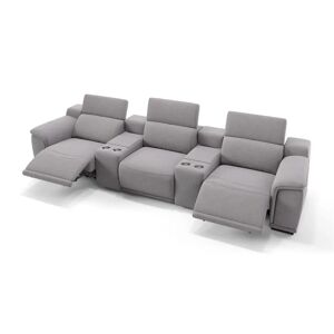 sofanella Designer Relaxsofa MONTEFINO Designcouch 3-Sitzer 352x75x108cm Grau