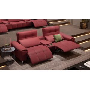 sofanella Home Sofa Leder 2-Sitzer Kinosofa SALENTO Designer 212x100x80cm rot