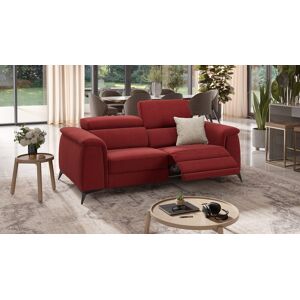 sofanella Stoffsofa LIVORNO Stoffcouch 2-Sitzer Couch 204x77x109cm Rot