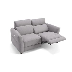 sofanella Stoffcouch 2-Sitzer NOVARA Relaxcouch Designer Couch 160x98x89cm grau