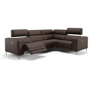 sofanella Leder Wohnlandschaft VIGO Ecksofa Eckcouch Garnitur 297x98x90cm Braun