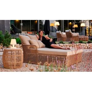 sofanella Gartenliege TOSCANA Daybed Outdoor Liege 160cm Beige