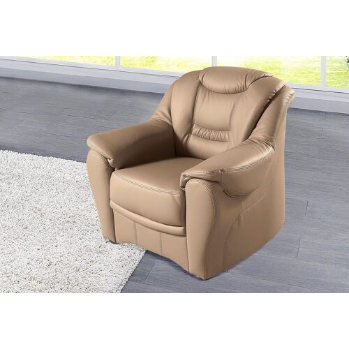 Sit&More Sessel SIT&MORE „Bansin“ Gr. NaturLEDER, B/H/T: 98 cm x 94 cm x 95 cm, braun (cappuccino) Ledersessel Polstersessel Sessel