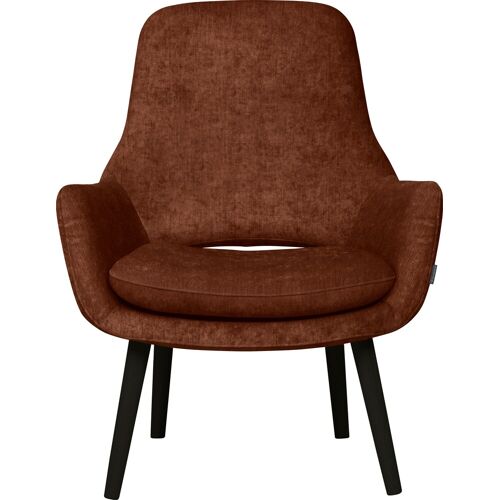 Furninova Cocktailsessel FURNINOVA „Bowery“ Sessel Gr. Velours, B/H/T: 76 cm x 93 cm x 76 cm, braun (bronze) Clubsessel Cocktailsessel im skandinavischen Design